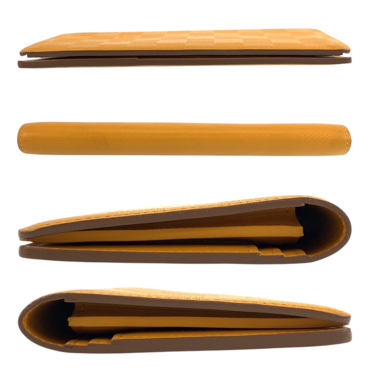 19291
LOUIS VUITTON ルイヴィトン ダミエ アンフィニ ポルトフォイユ ブラザ ソラール イエロー シルバー金具 レザー N63146 長財布 ロングウォレット メンズ ABP25