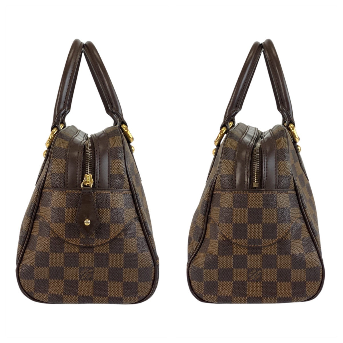 19292
LOUIS VUITTON ルイヴィトン ダミエ ドゥオモ ブラウン ゴールド金具 PVC N60008 ハンドバッグ  レディース ABP64