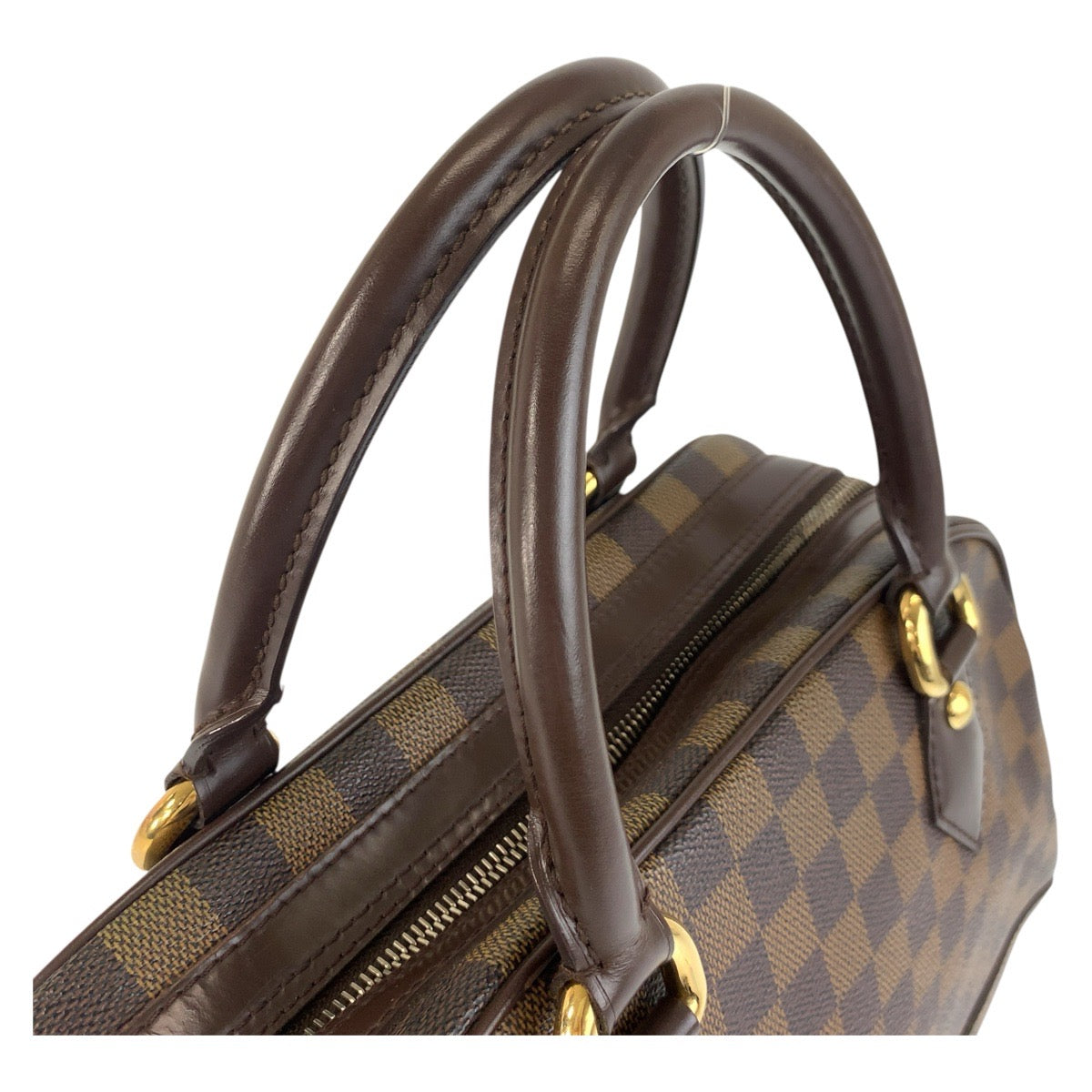 19292
LOUIS VUITTON ルイヴィトン ダミエ ドゥオモ ブラウン ゴールド金具 PVC N60008 ハンドバッグ  レディース ABP64
