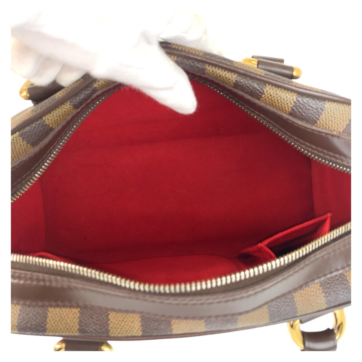19292
LOUIS VUITTON ルイヴィトン ダミエ ドゥオモ ブラウン ゴールド金具 PVC N60008 ハンドバッグ  レディース ABP64