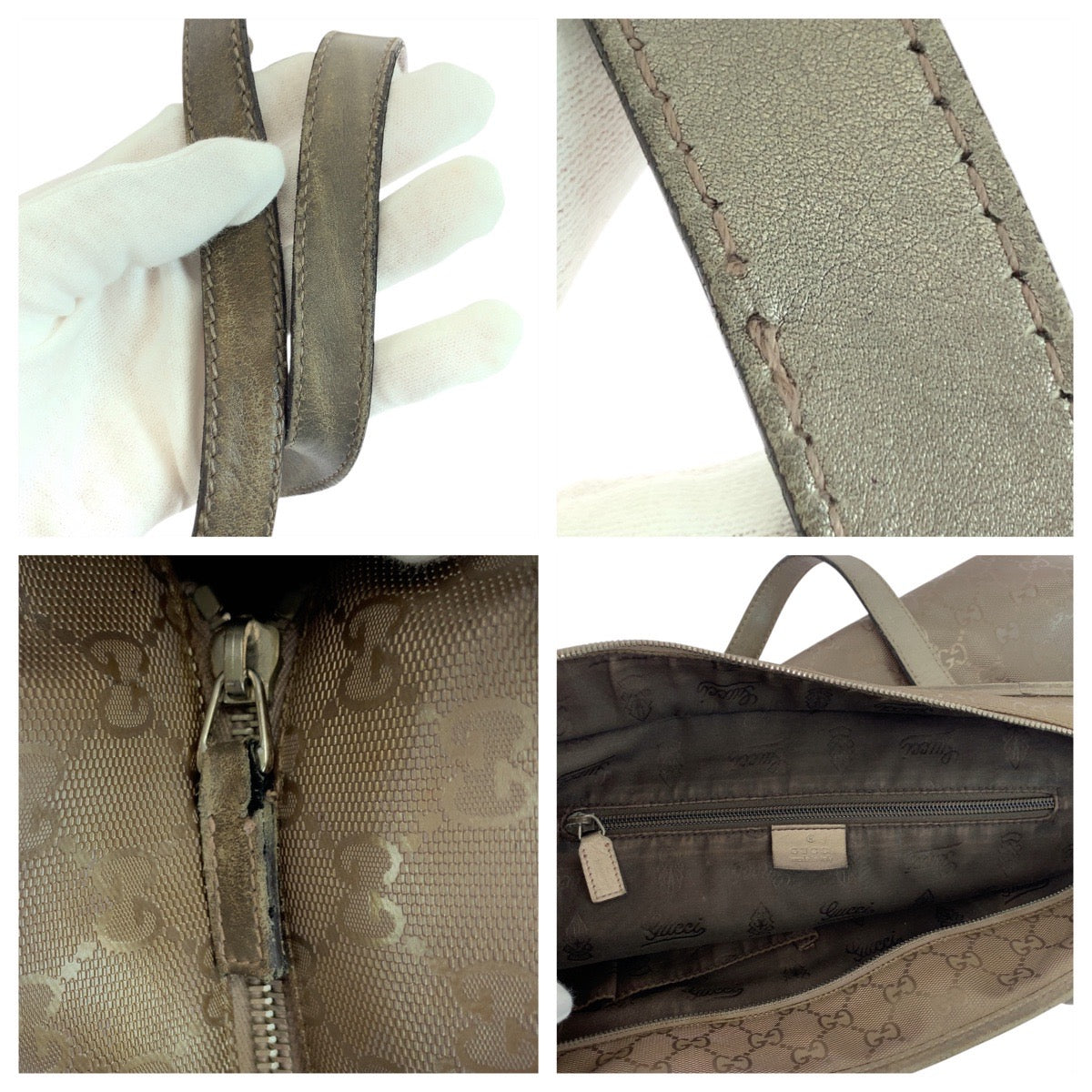 19293
GUCCI グッチ GGインプリメ ブロンズ ブラウン シルバー金具 PVC / パテントレザー 211137 トートバッグ ショルダーバッグ  レディース AB20