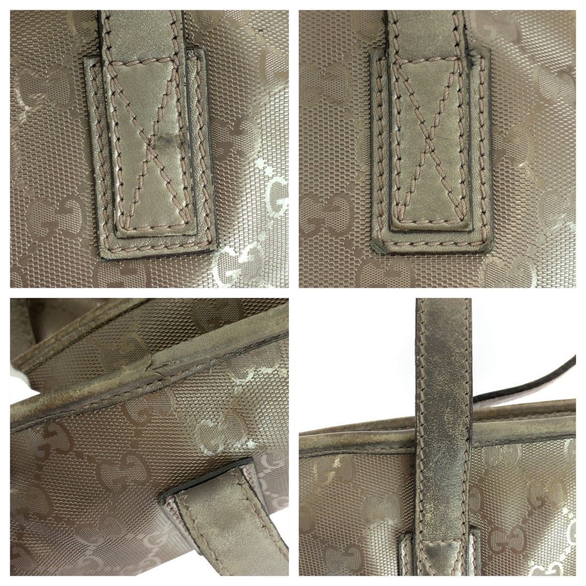 19293
GUCCI グッチ GGインプリメ ブロンズ ブラウン シルバー金具 PVC / パテントレザー 211137 トートバッグ ショルダーバッグ  レディース AB20