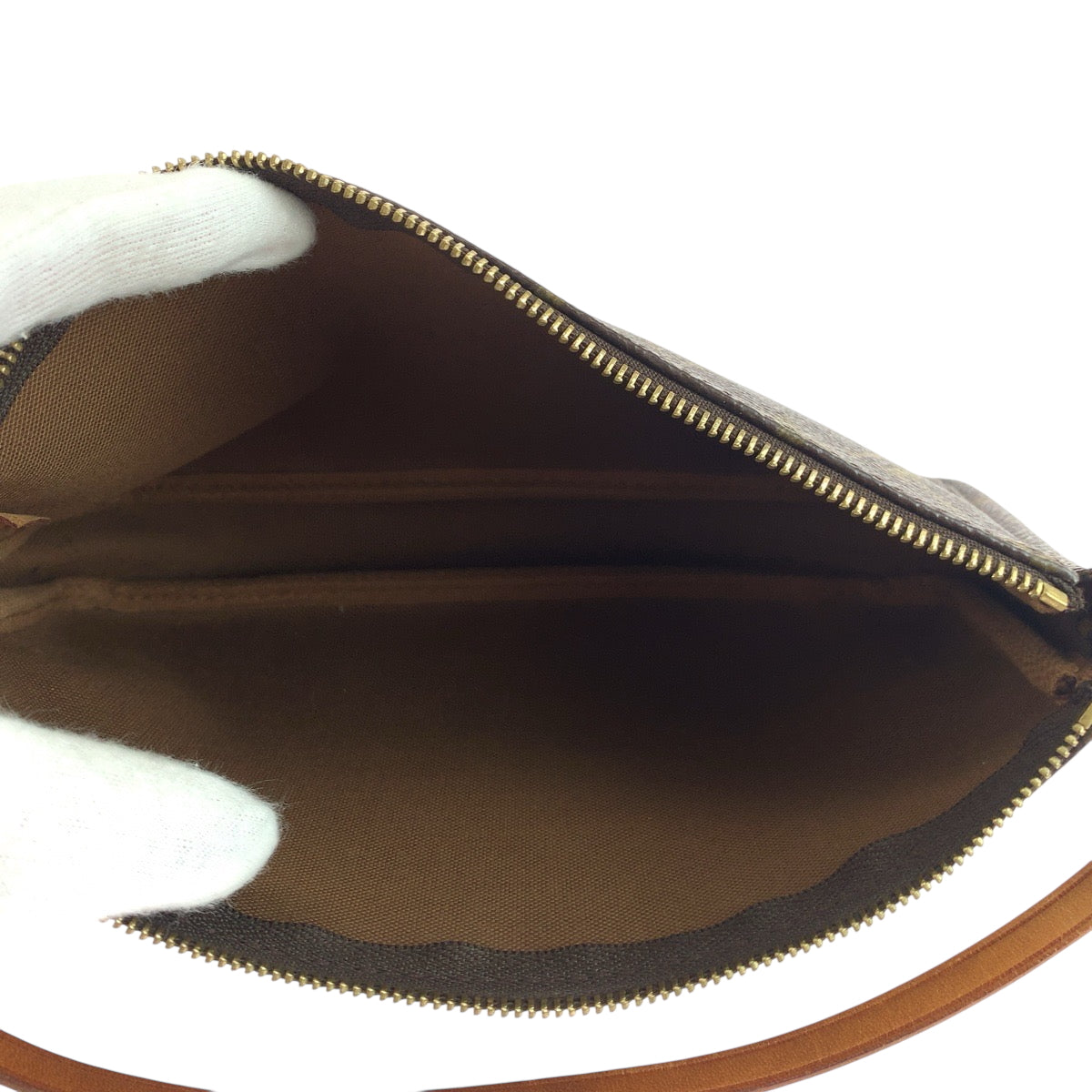 19296
LOUIS VUITTON ルイヴィトン モノグラム ポシェット アクセソワール ブラウン ゴールド金具 PVC M51980 ハンドバッグ アクセサリーポーチ レディース AB56