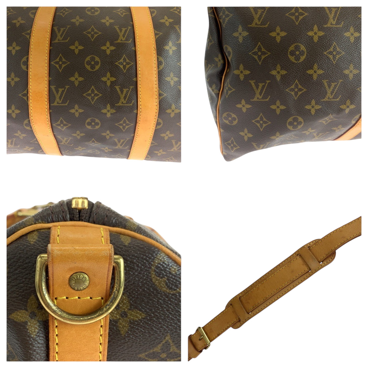 19297
LOUIS VUITTON ルイヴィトン モノグラム キーポル50 バンドリエール 男女兼用 ブラウン ゴールド金具 PVC M44880 ショルダーバッグ ボストンバッグ  メンズ ABP82