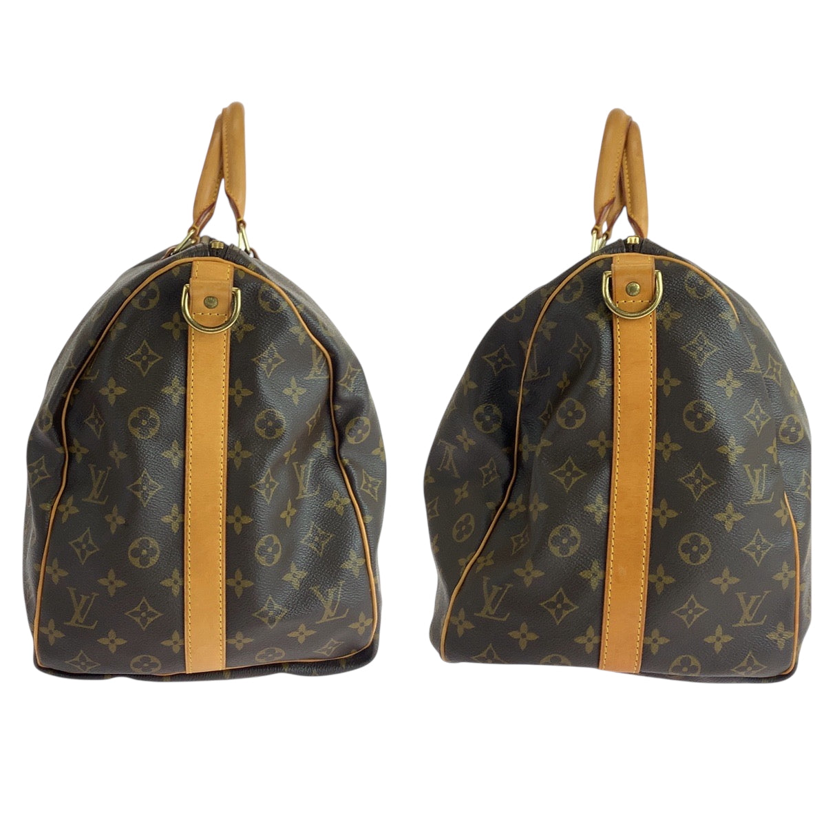 19297
LOUIS VUITTON ルイヴィトン モノグラム キーポル50 バンドリエール 男女兼用 ブラウン ゴールド金具 PVC M44880 ショルダーバッグ ボストンバッグ  メンズ ABP82