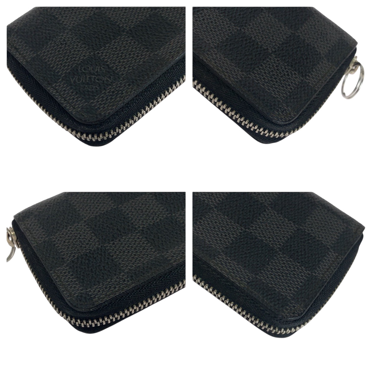19298
LOUIS VUITTON ルイヴィトン ダミエ グラフィット ジッピーコインパース ブラック グレー シルバー金具 PVC N63076 コインケース コンパクトウォレット  メンズ AB11