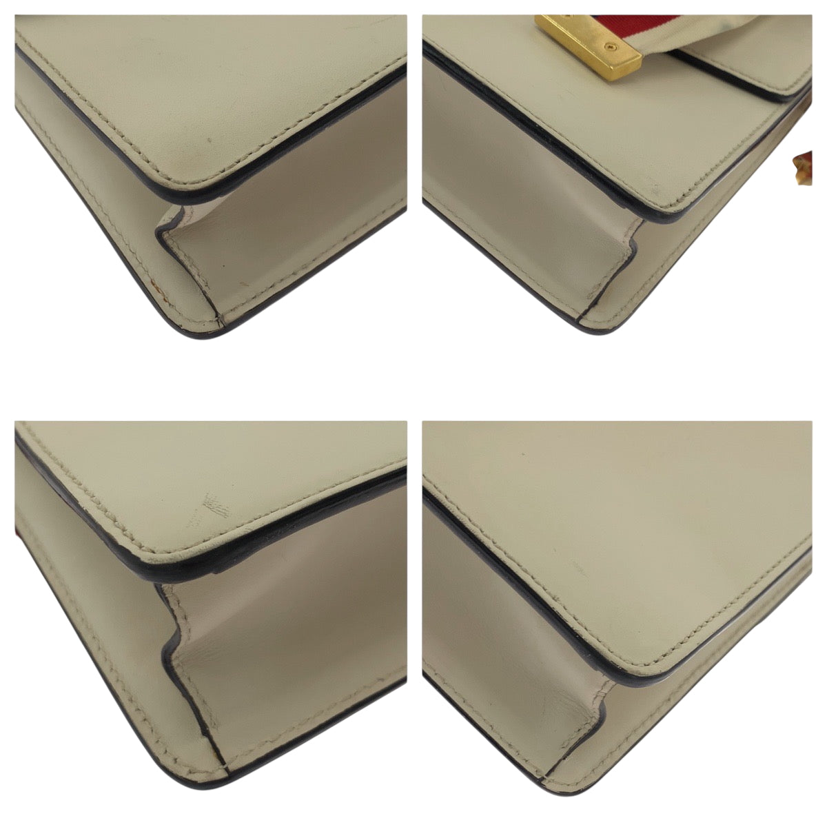 19307
GUCCI グッチ シェリーライン シルヴィ アイボリー ゴールド金具 カーフ 421882 ショルダーバッグ ハンドバッグ  レディース AB57
