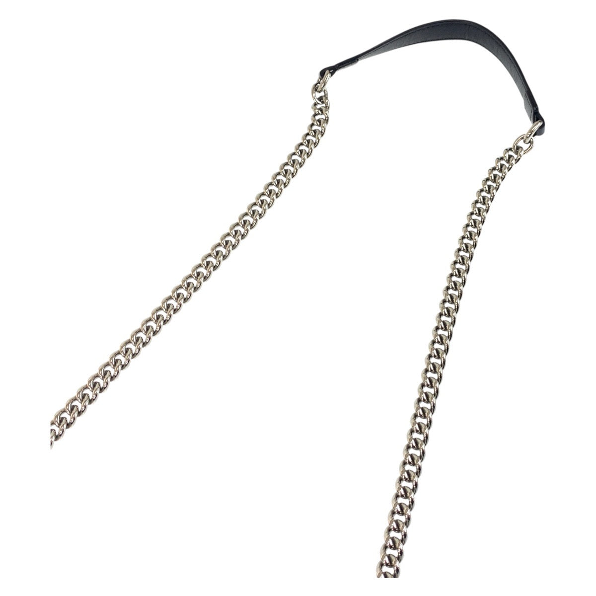 19308
GUCCI グッチ インターロッキング ブラック 黒 シルバー金具 レザー 387604 チェーンショルダーバッグ ポシェット レディース ABP82