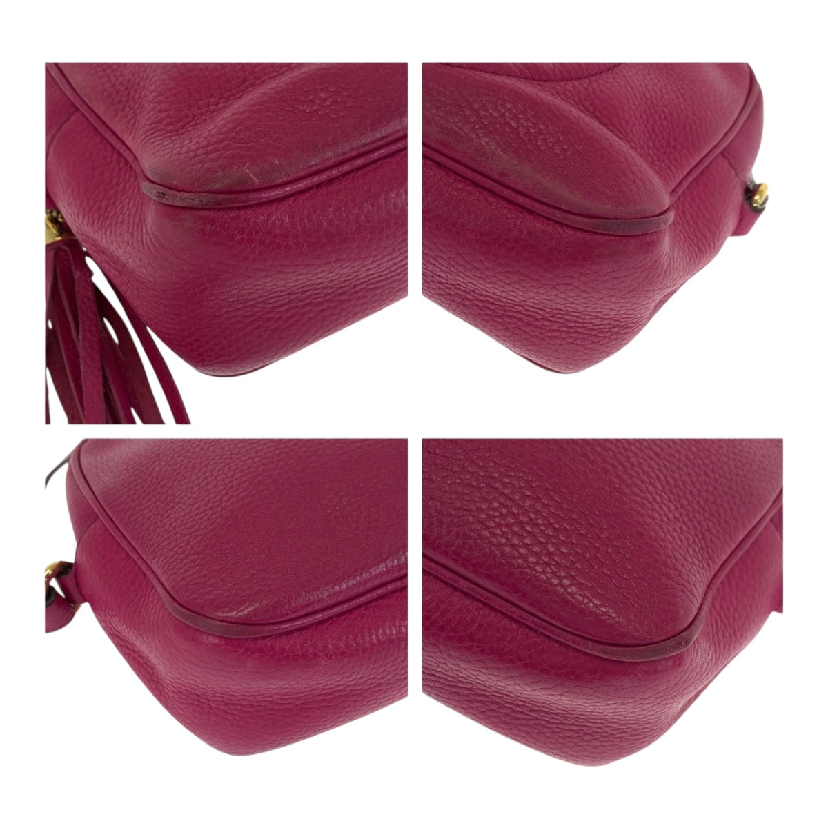 19310
GUCCI グッチ ソーホー パープル ゴールド金具 レザー 308364 ショルダーバッグ ポシェット レディース AB43