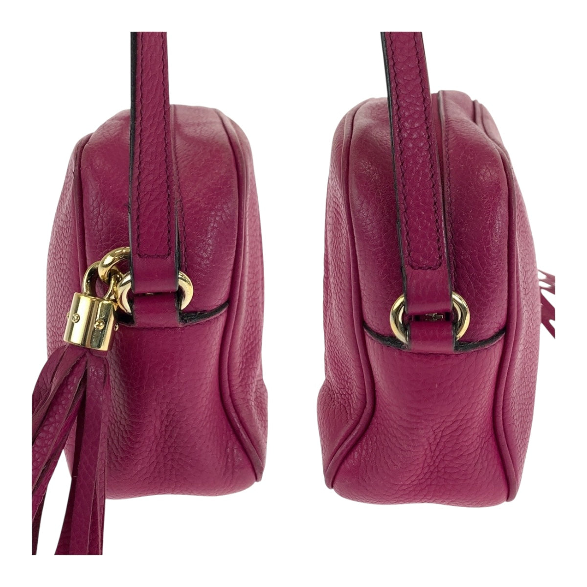 19310
GUCCI グッチ ソーホー パープル ゴールド金具 レザー 308364 ショルダーバッグ ポシェット レディース AB43