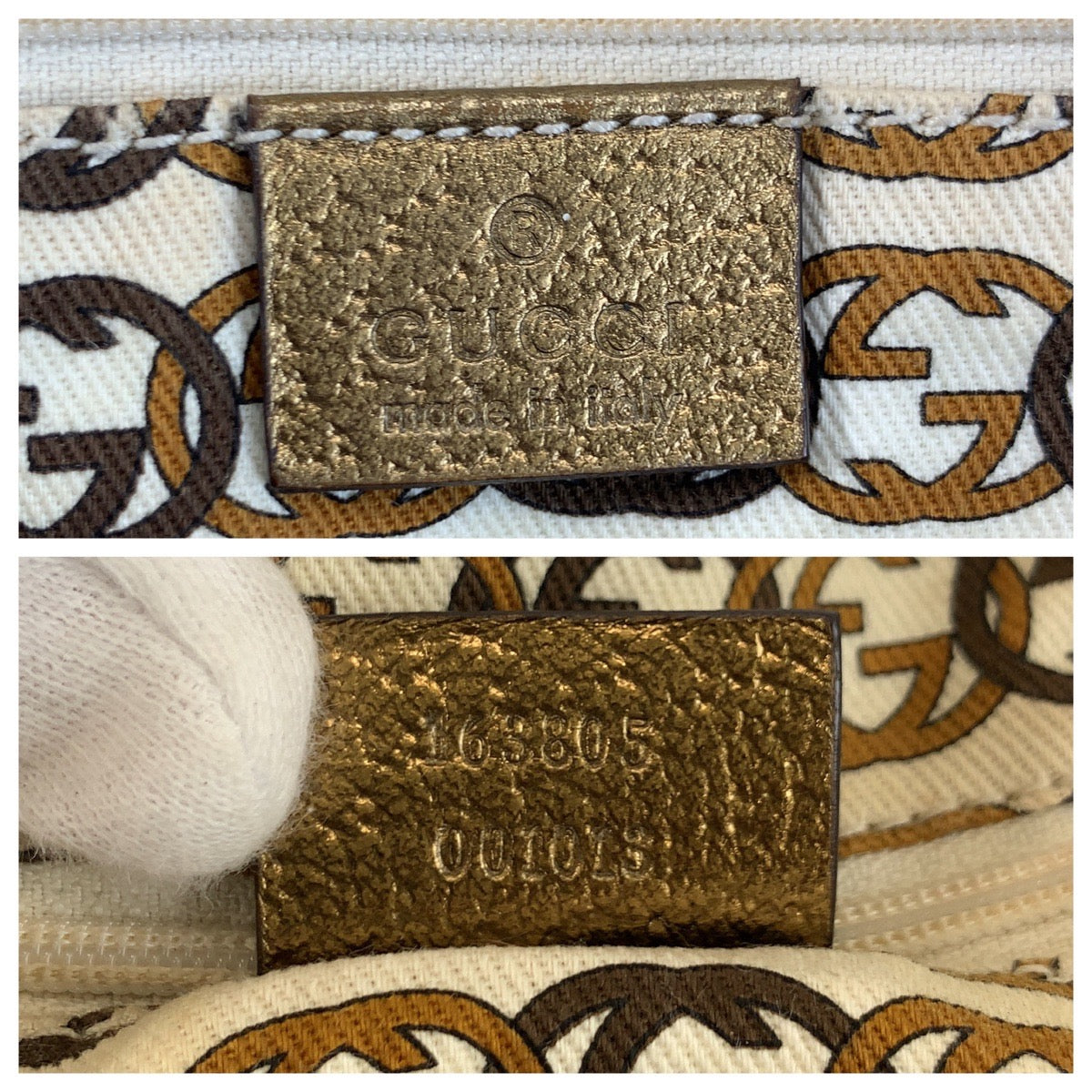 19311
GUCCI グッチ プリンシー ベージュ ゴールド GGキャンバス / レザー 163805 トートバッグ ショルダーバッグ レディース AB27