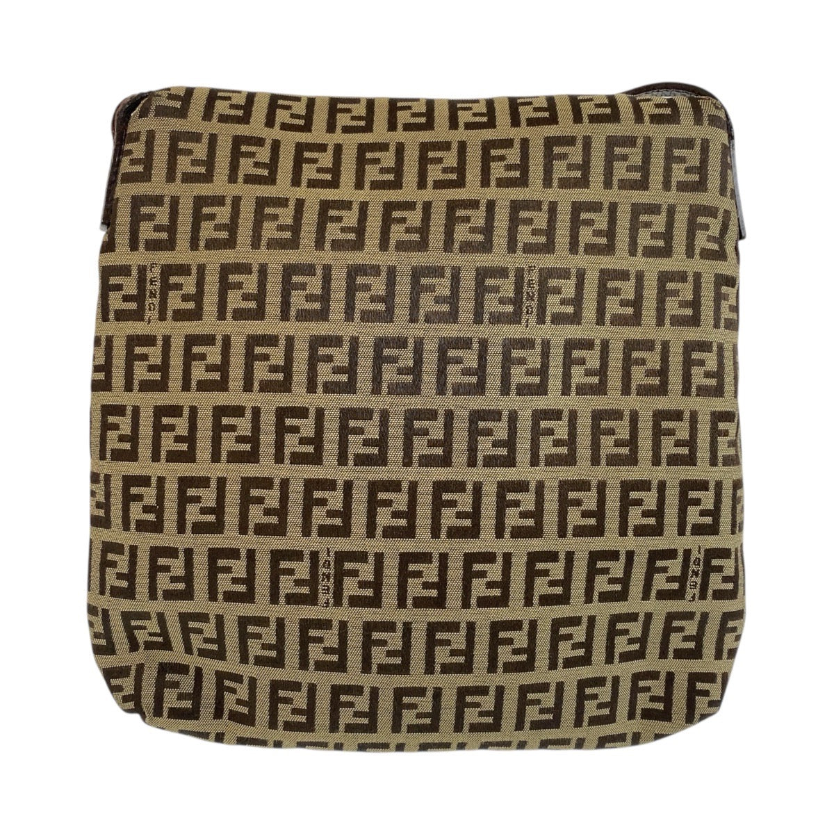 19313
FENDI フェンディ ズッキーノ ベージュ ブラウン ゴールド金具 キャンバス / レザー 8BT075 ショルダーバッグ ポシェット レディース AB41