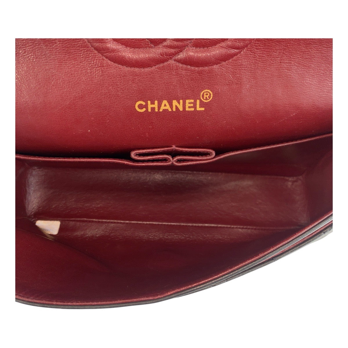19314
CHANEL シャネル ヴィンテージ マトラッセ25 ダブルフラップ ココマーク ターンロック ブラック 黒 ゴールド金具 ラムスキン チェーンショルダーバッグ  レディース AB350