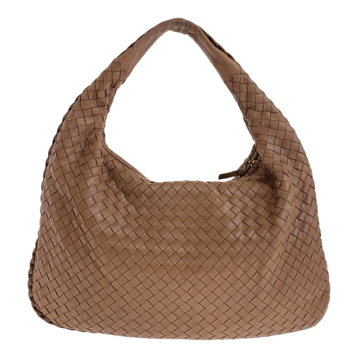 19316
BOTTEGAVENETA ボッテガヴェネタ イントレチャート ブラウン ゴールド金具 レザー V0013 ホーボー ショルダーバッグ  レディース ABP96