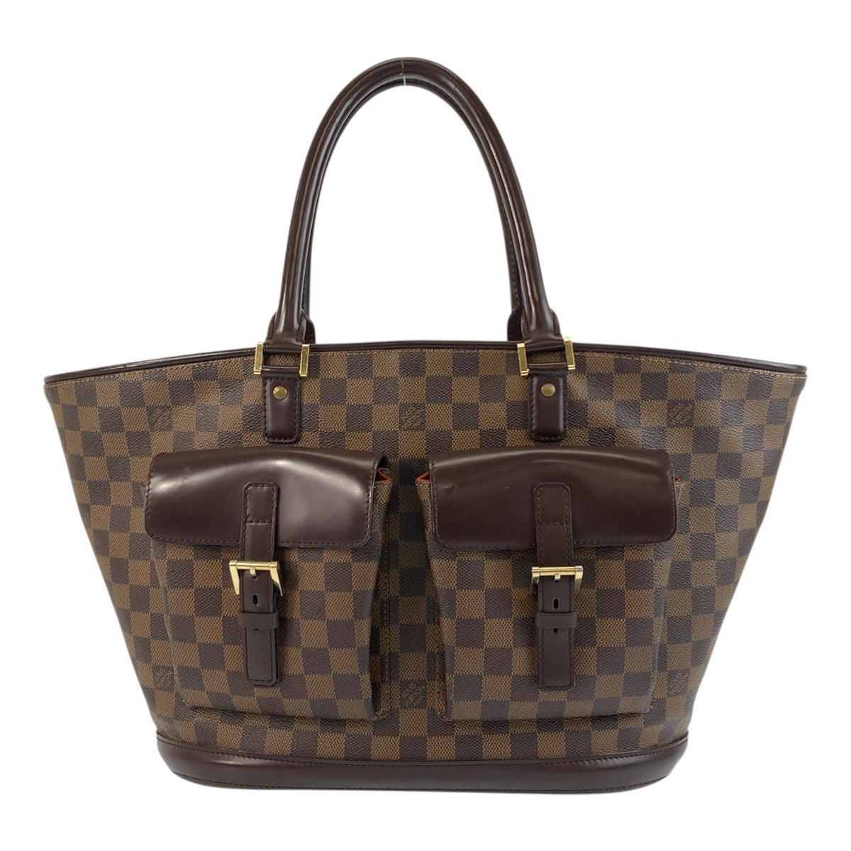 19317
LOUIS VUITTON ルイヴィトン ダミエ マノスクGM ブラウン ゴールド金具 PVC / レザー N51120 トートバッグ ハンドバッグ  レディース ABP75