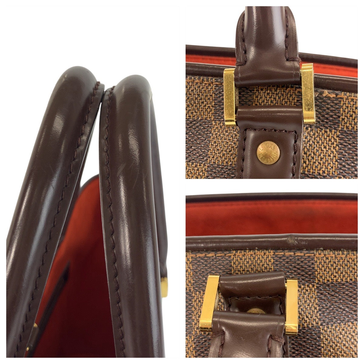 19317
LOUIS VUITTON ルイヴィトン ダミエ マノスクGM ブラウン ゴールド金具 PVC / レザー N51120 トートバッグ ハンドバッグ  レディース ABP75