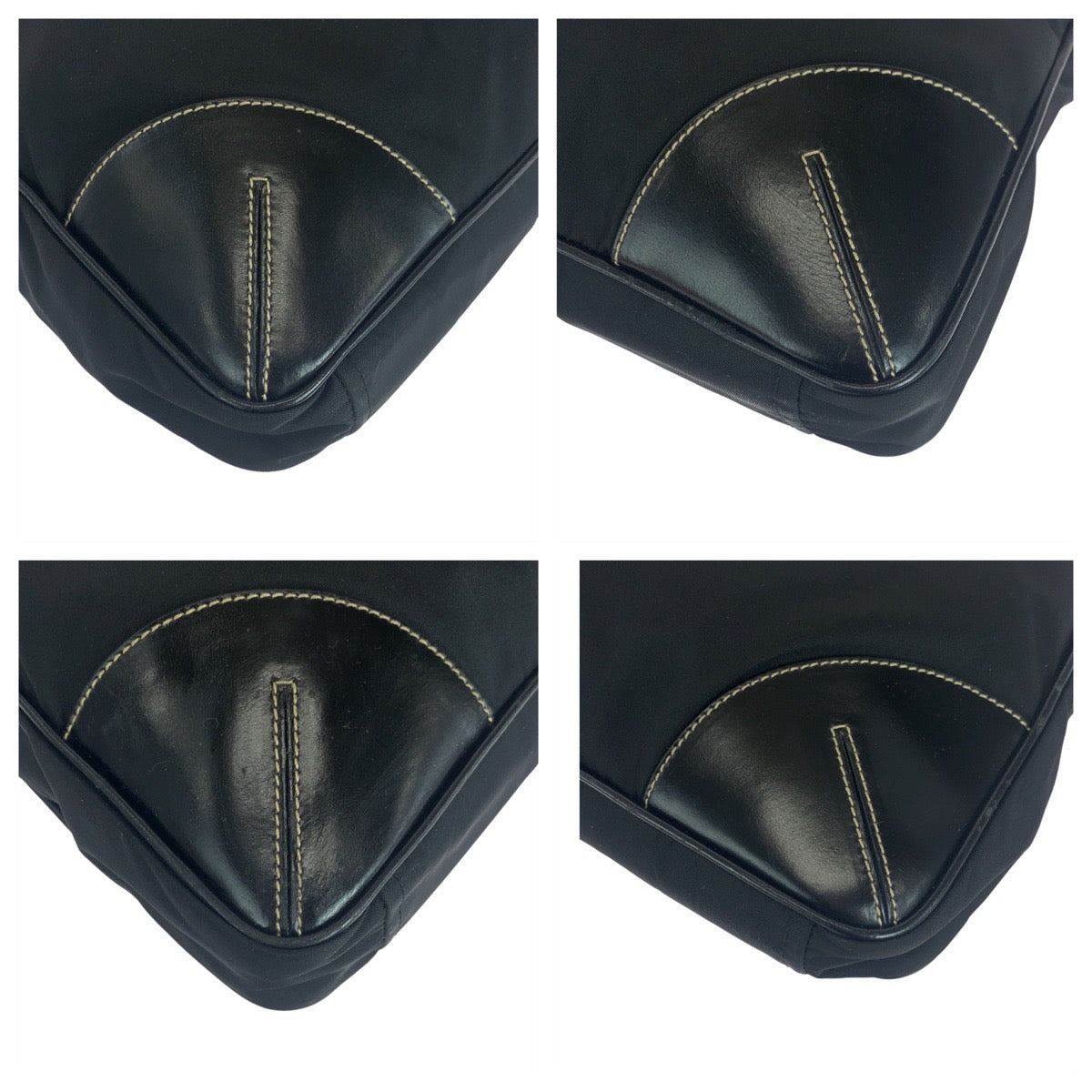 19319
PRADA プラダ テスート 三角ロゴプレート ブラック 黒 シルバー金具 ナイロン / レザー トートバッグ ショルダーバッグ  レディース ABP34