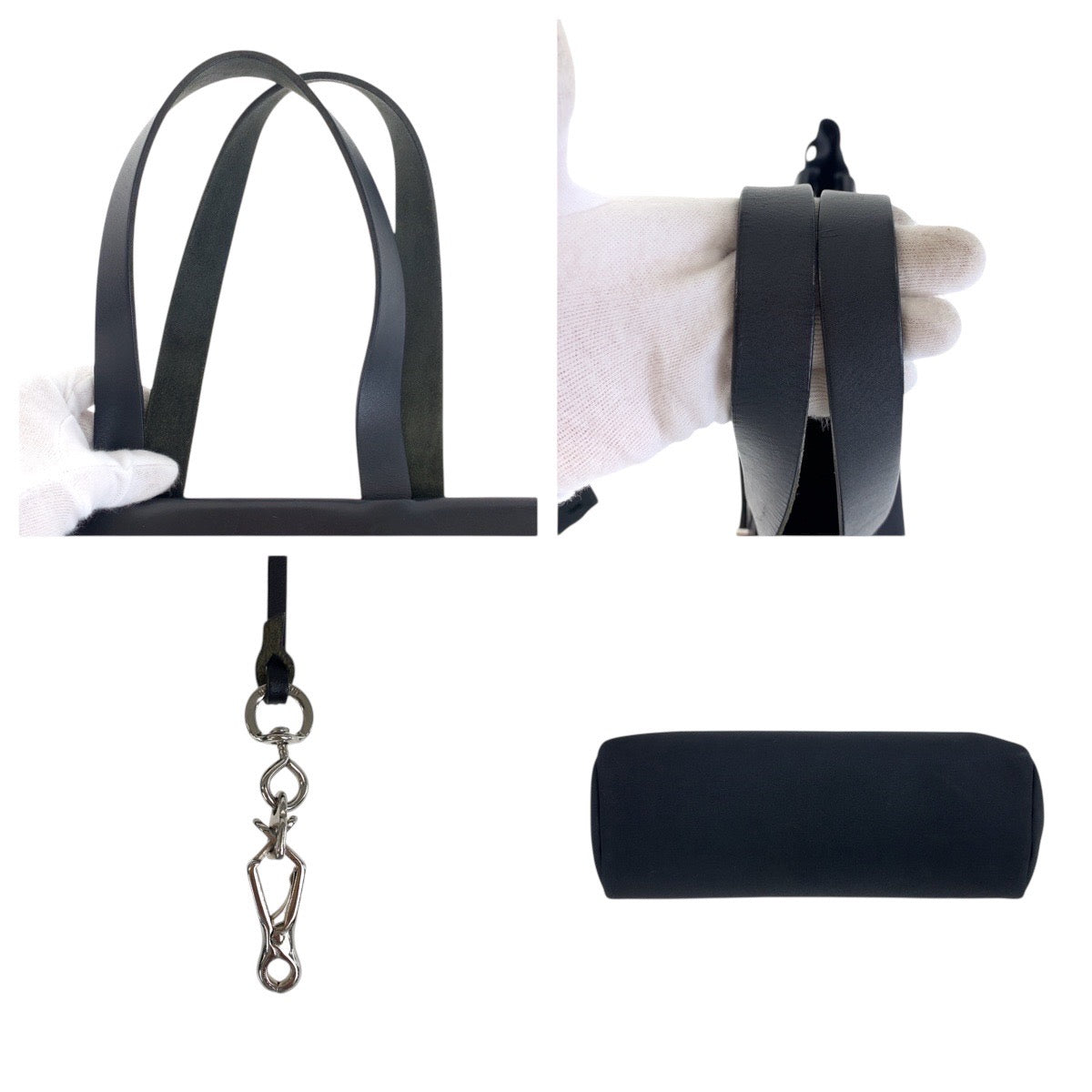 19320
HERMES エルメス エールバッグ カバスGM 替えバッグ付き ブラック 黒 シルバー金具 キャンバス / レザー トートバッグ ショルダーバッグ 男女兼用 ◻︎F刻印 レディース ABP100