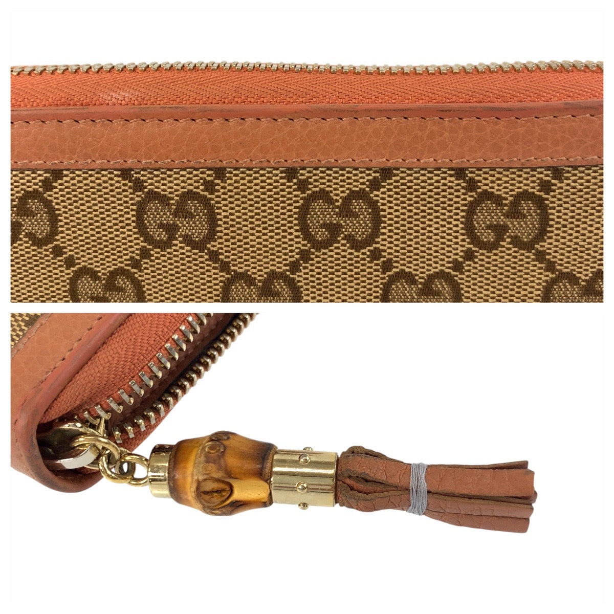19333
GUCCI グッチ バンブー ベージュ ピンク ゴールド金具 GGキャンバス / レザー 224253 長財布 ロングウォレット レディース ABP14