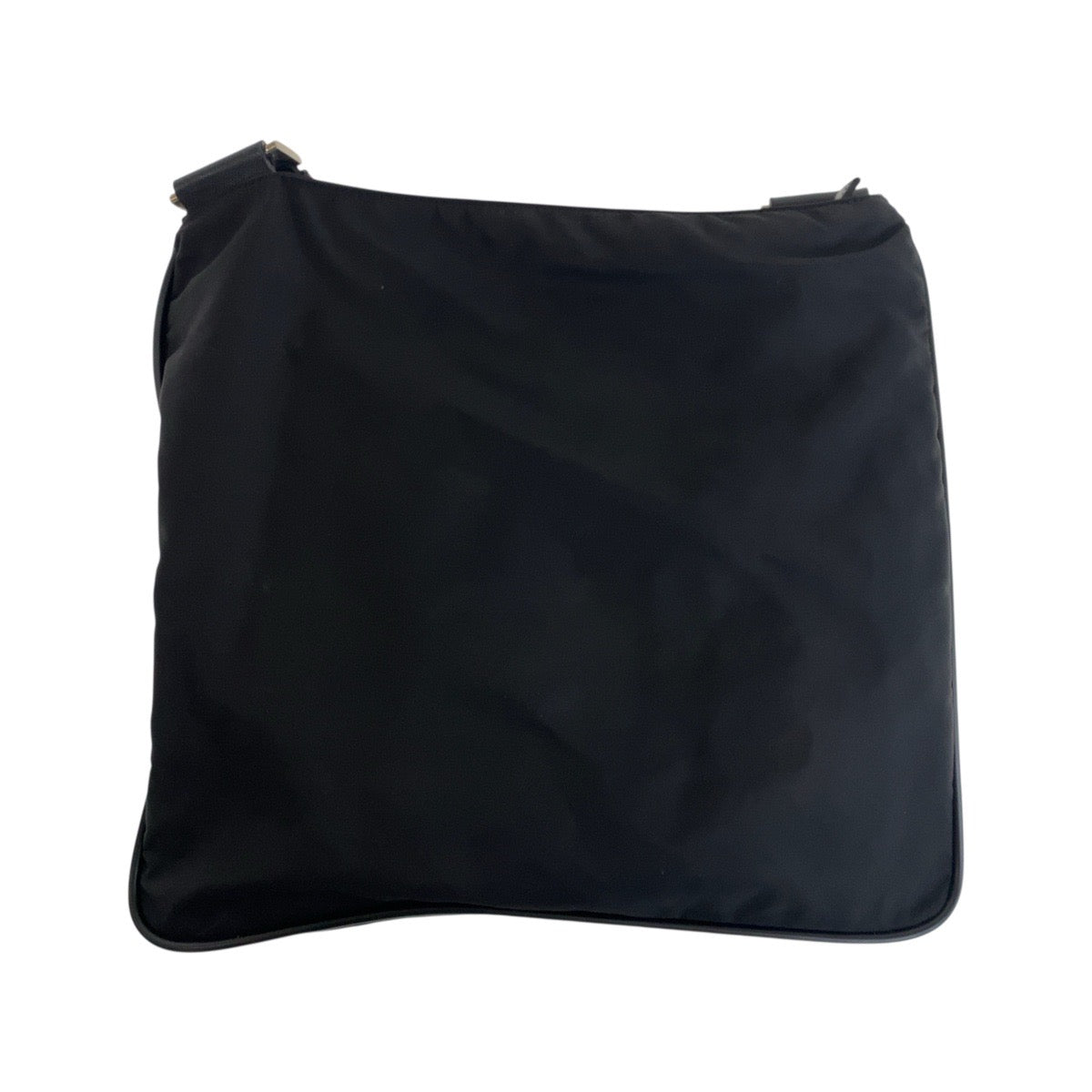 19336
PRADA プラダ テスート 三角ロゴプレート ブラック 黒 シルバー金具 ナイロン / レザー ショルダーバッグ ポシェット  レディース ABP38