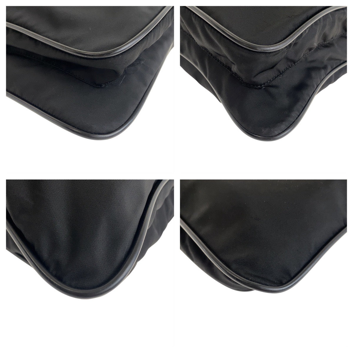 19336
PRADA プラダ テスート 三角ロゴプレート ブラック 黒 シルバー金具 ナイロン / レザー ショルダーバッグ ポシェット  レディース ABP38