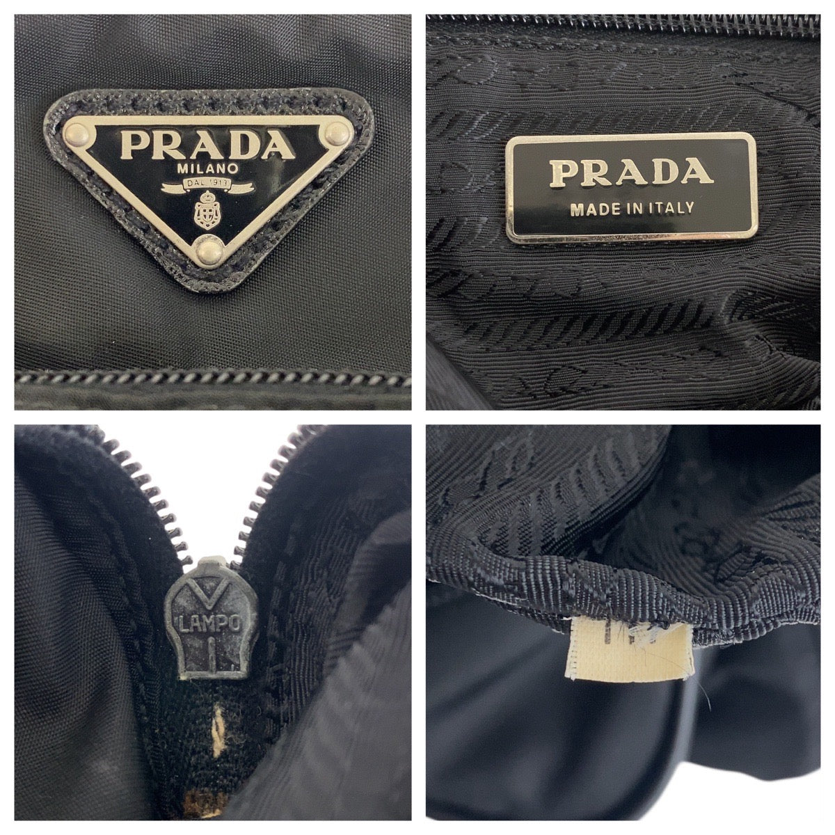 19336
PRADA プラダ テスート 三角ロゴプレート ブラック 黒 シルバー金具 ナイロン / レザー ショルダーバッグ ポシェット  レディース ABP38