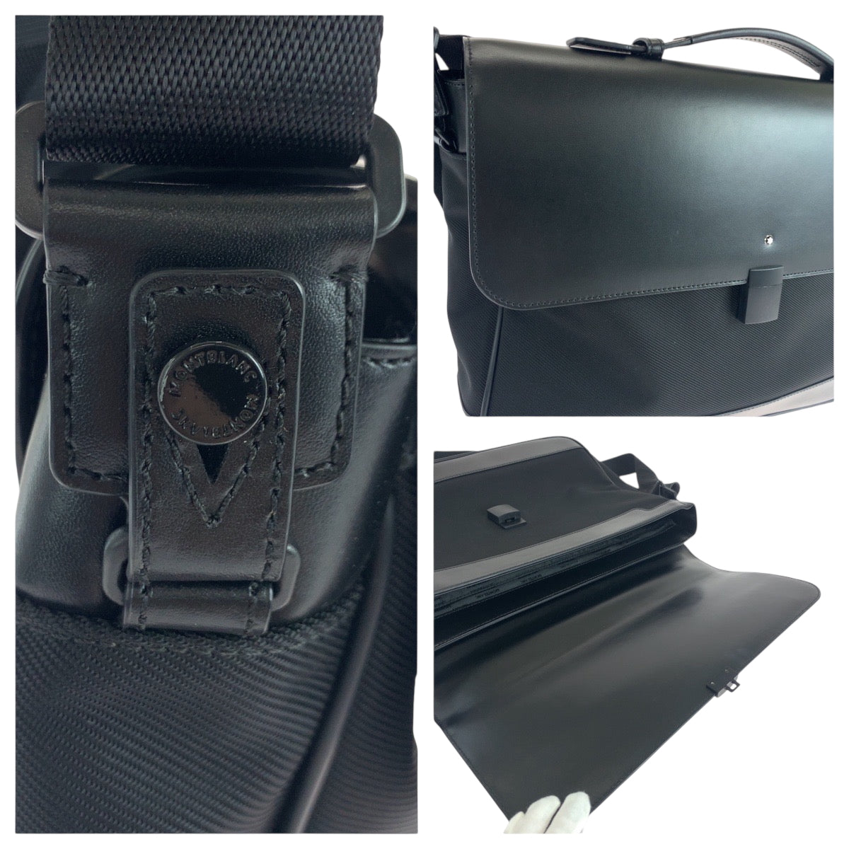 19338
MONTBLANC モンブラン ナイトフライト ブラック 黒 ブラック金具 キャンバス / レザー 114840 ショルダーバッグ ビジネスバッグ ブリーフケース  メンズ A55