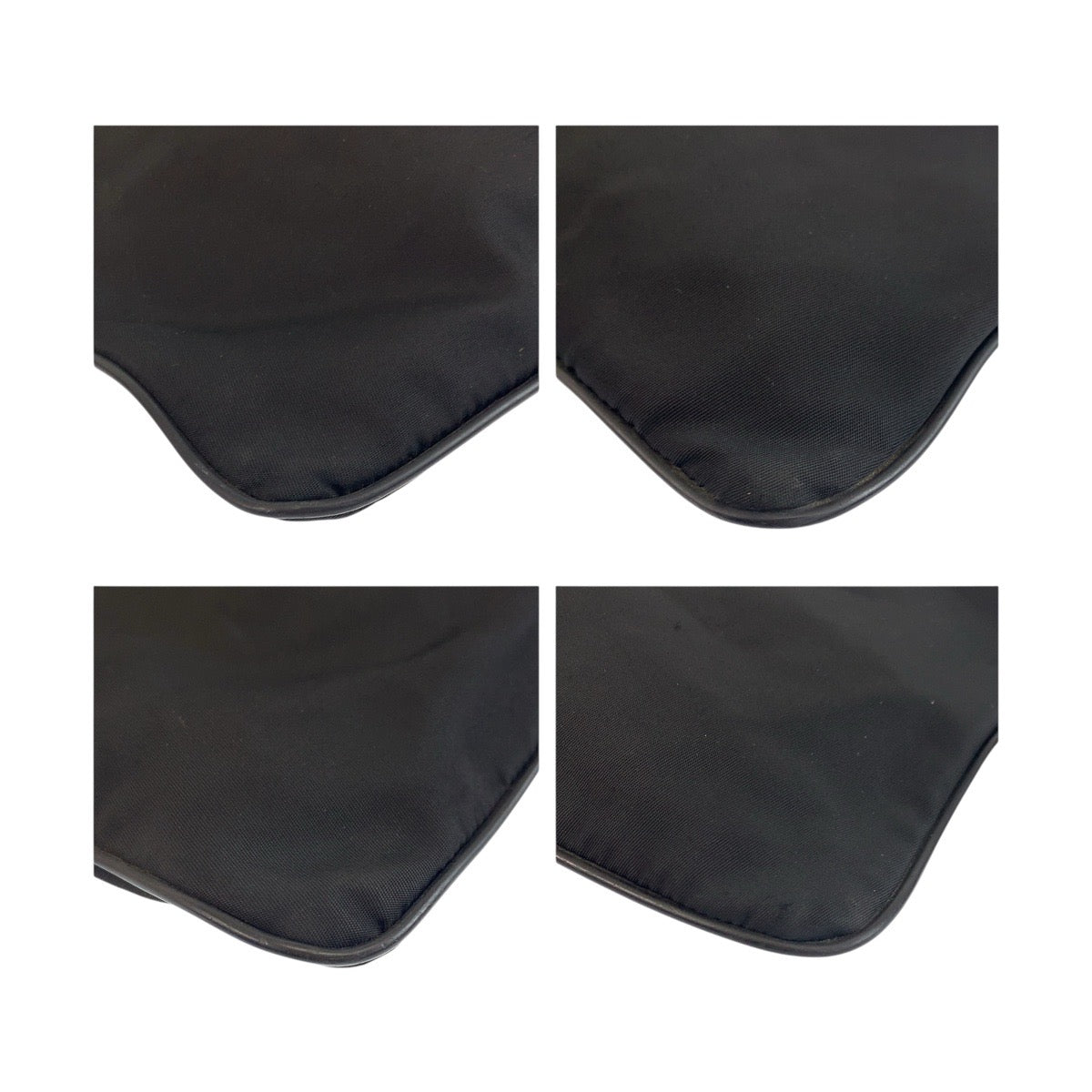 19339
PRADA プラダ テスート 三角ロゴプレート 男女兼用 ブラック 黒 シルバー金具 ナイロン ショルダーバッグ ポシェット  レディース AB38