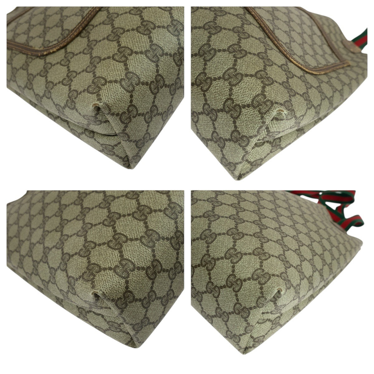 19340
GUCCI グッチ ヴィンテージ オールドグッチ シェリーライン ブラウン GGスプリームキャンバス / レザー 39 02 003 トートバッグ ショルダーバッグ 男女兼用  レディース AB17