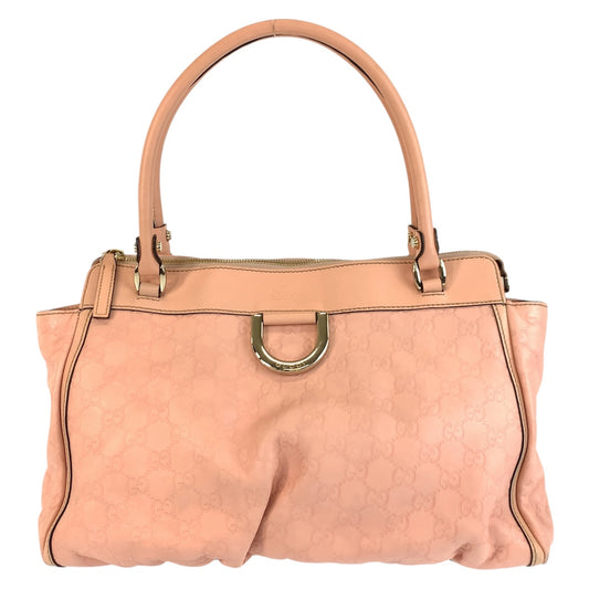 19341
GUCCI グッチ アビー グッチシマ ピンク ゴールド金具 レザー 189831 トートバッグ ショルダーバッグ レディース ABP52