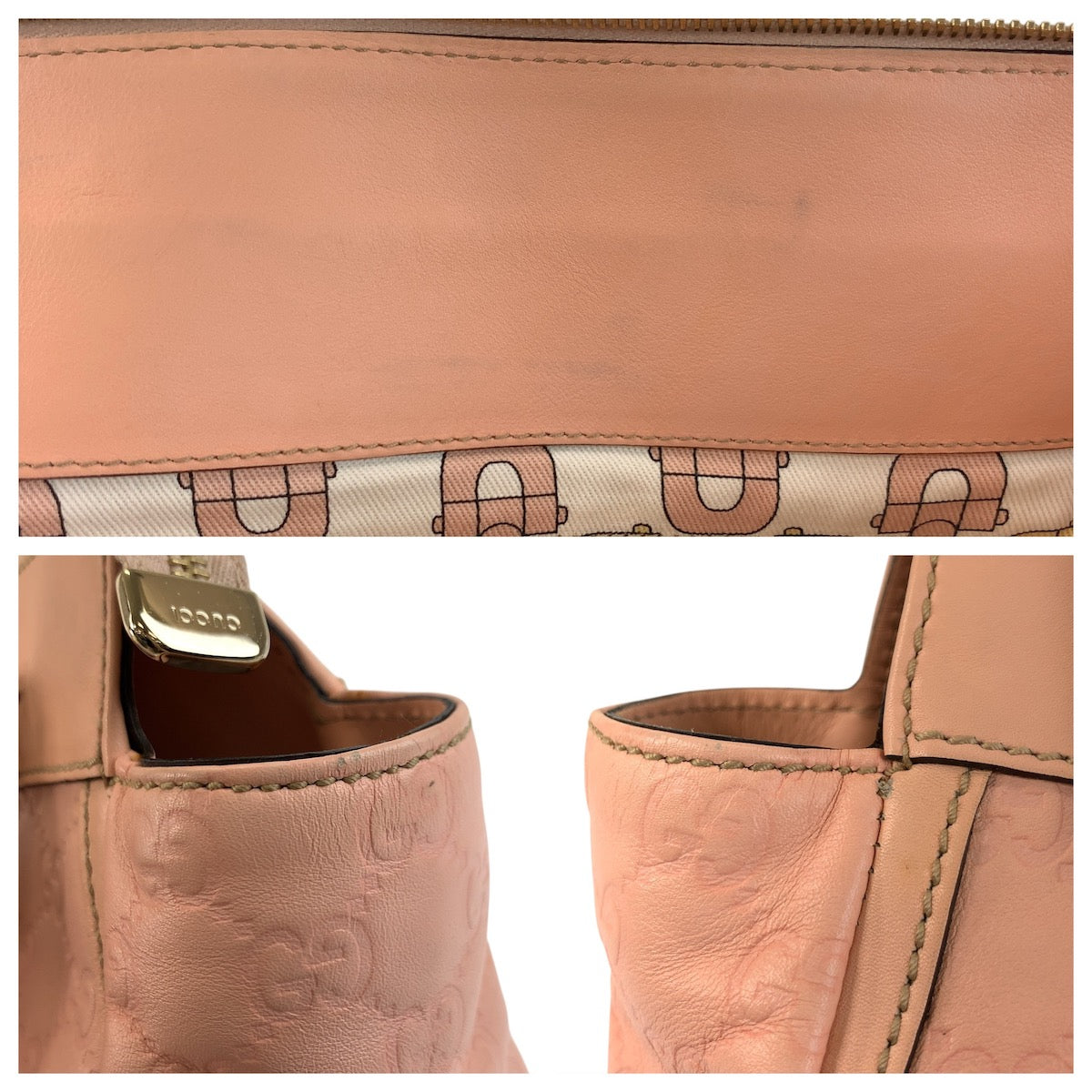 19341
GUCCI グッチ アビー グッチシマ ピンク ゴールド金具 レザー 189831 トートバッグ ショルダーバッグ レディース ABP52