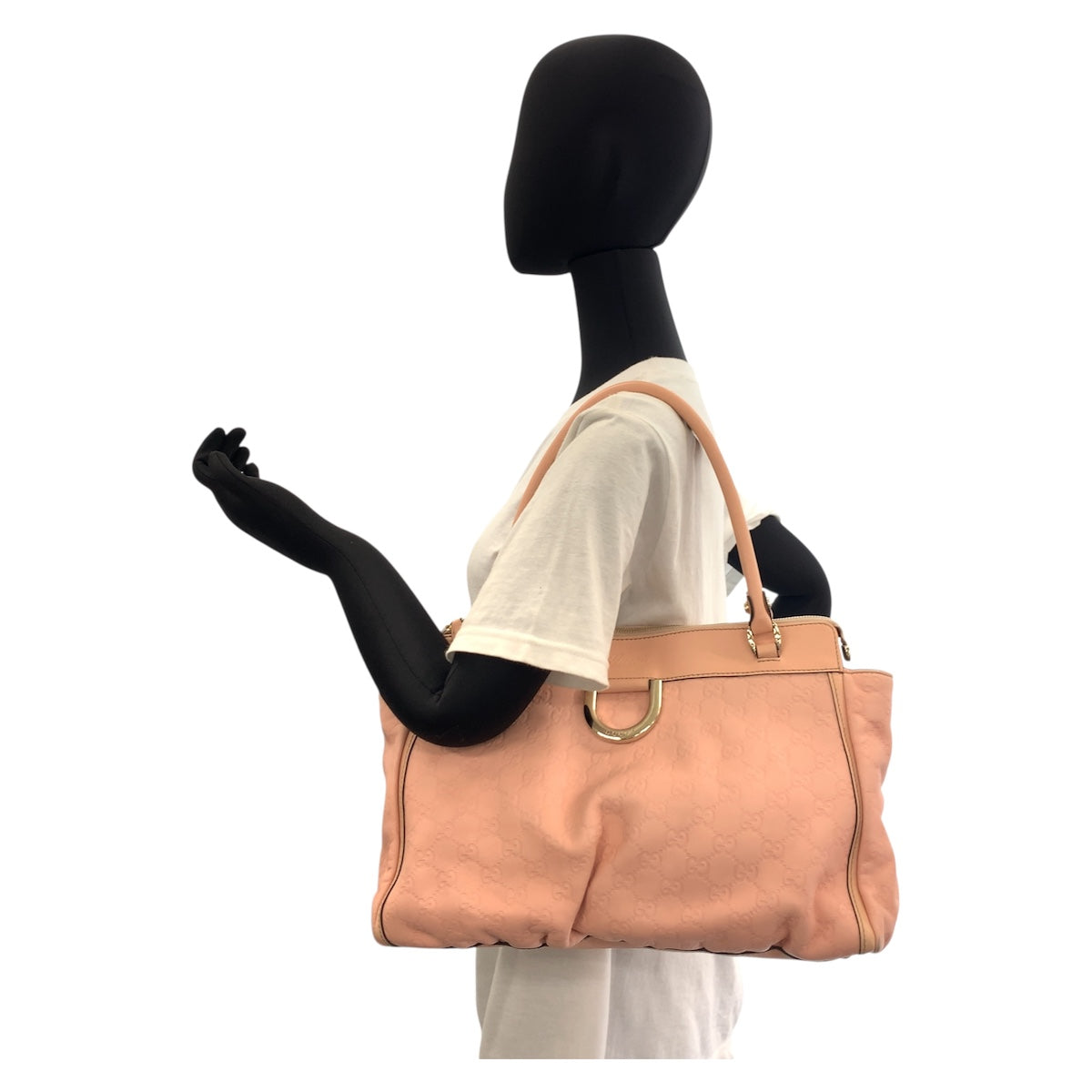 19341
GUCCI グッチ アビー グッチシマ ピンク ゴールド金具 レザー 189831 トートバッグ ショルダーバッグ レディース ABP52