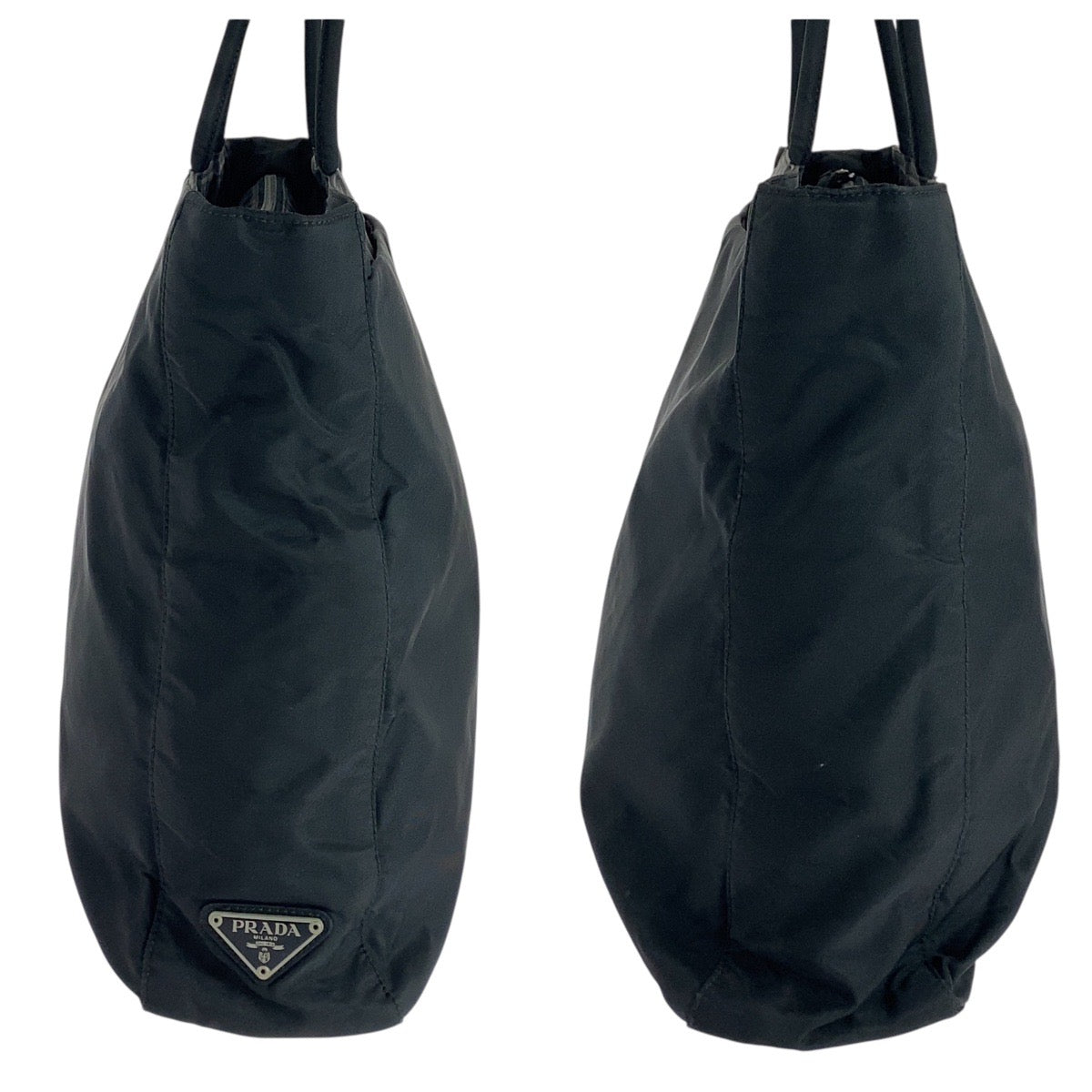 19342
PRADA プラダ テスート 三角ロゴプレート ブラック 黒 シルバー金具 ナイロン ショルダーバッグ  レディース AB31