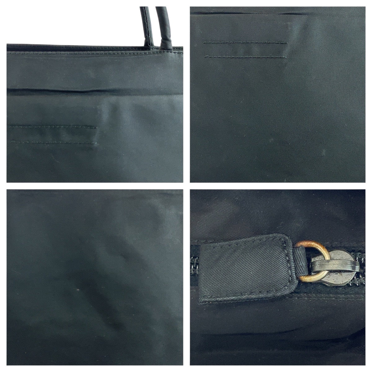 19342
PRADA プラダ テスート 三角ロゴプレート ブラック 黒 シルバー金具 ナイロン ショルダーバッグ  レディース AB31