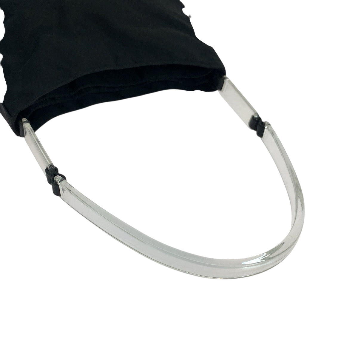 19347
PRADA プラダ テスート 三角ロゴプレート ブラック 黒 シルバー金具 ナイロン / プラスチック ショルダーバッグ 肩掛け  レディース ABP22