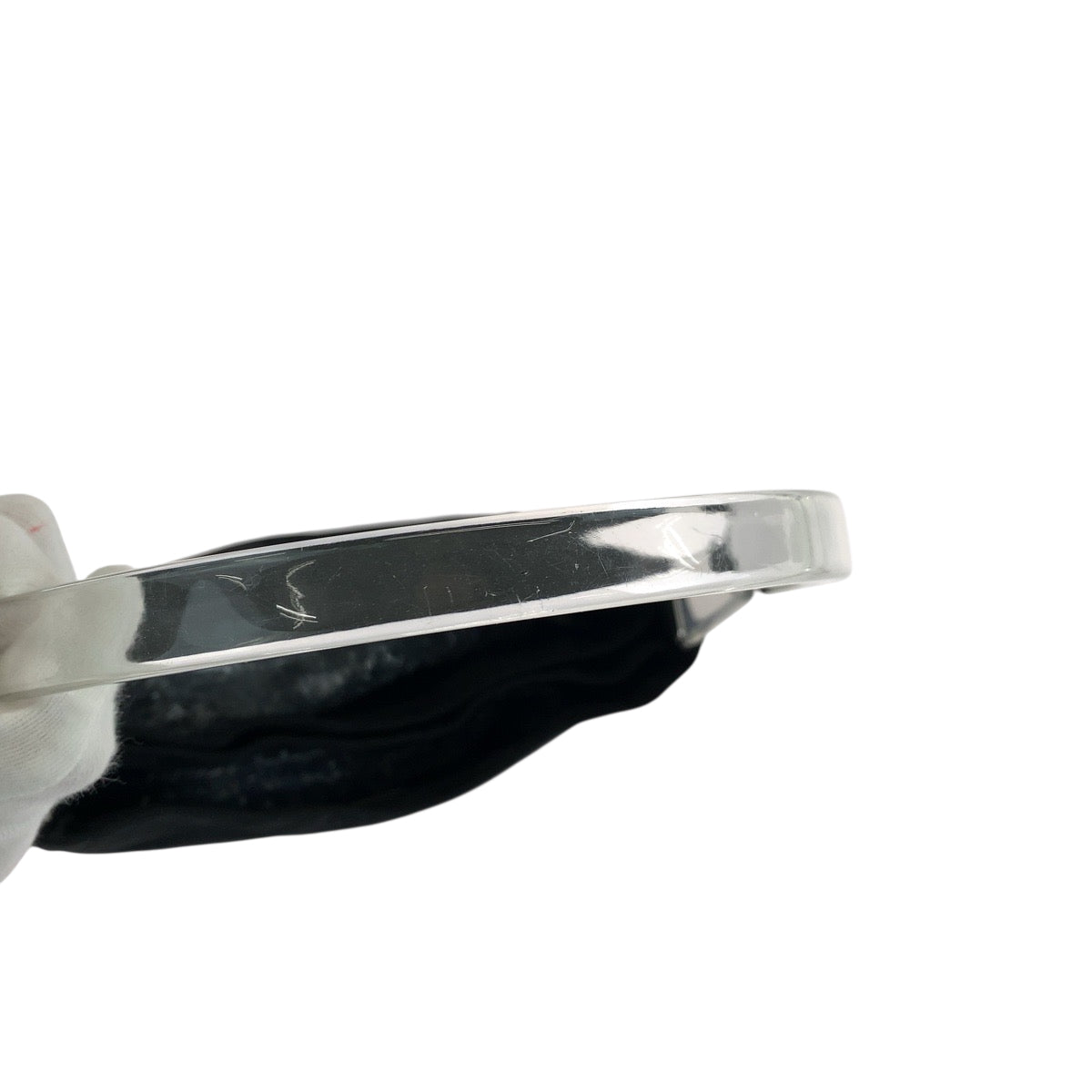 19347
PRADA プラダ テスート 三角ロゴプレート ブラック 黒 シルバー金具 ナイロン / プラスチック ショルダーバッグ 肩掛け  レディース ABP22