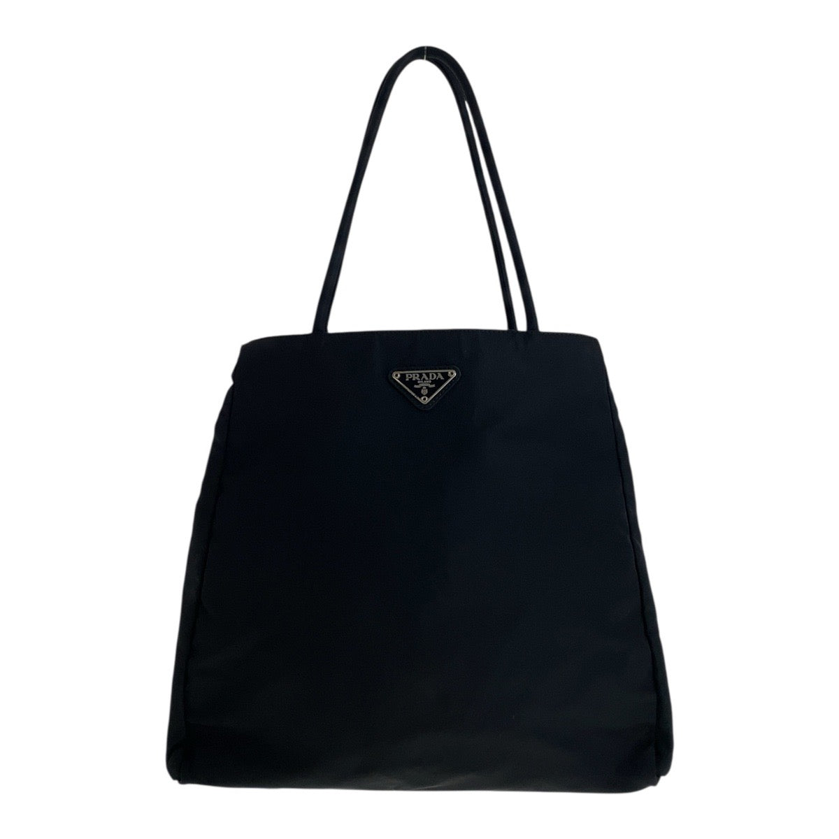 19348
PRADA プラダ テスート 三角ロゴプレート ブラック 黒 シルバー金具 ナイロン トートバッグ ショルダーバッグ  レディース ABP27