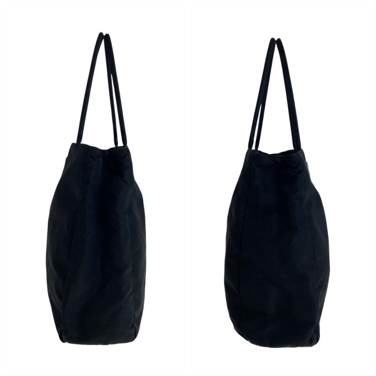 19348
PRADA プラダ テスート 三角ロゴプレート ブラック 黒 シルバー金具 ナイロン トートバッグ ショルダーバッグ  レディース ABP27