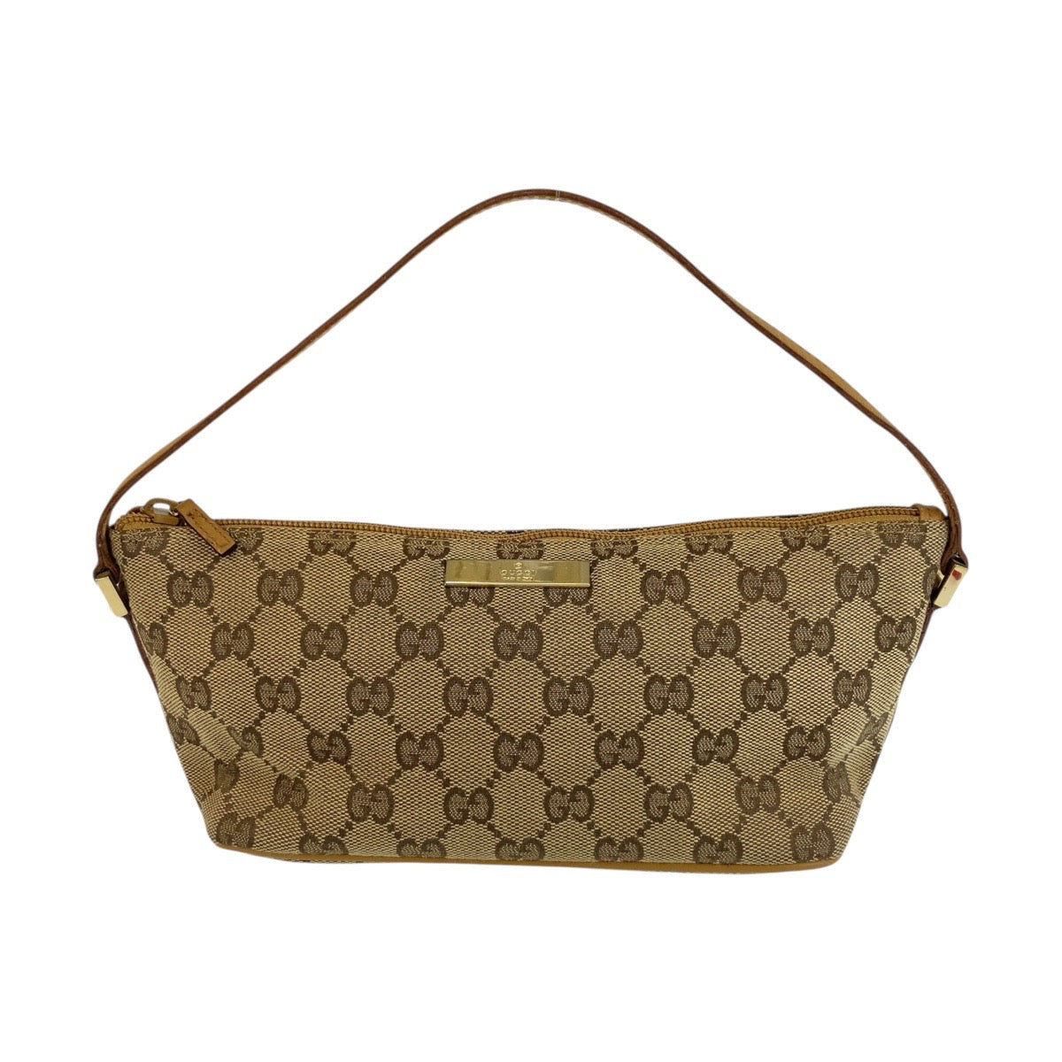 19350
GUCCI グッチ ベージュ ブラウン ゴールド金具 GGキャンバス / レザー 039 1103 ハンドバッグ アクセサリーポーチ レディース ABP38