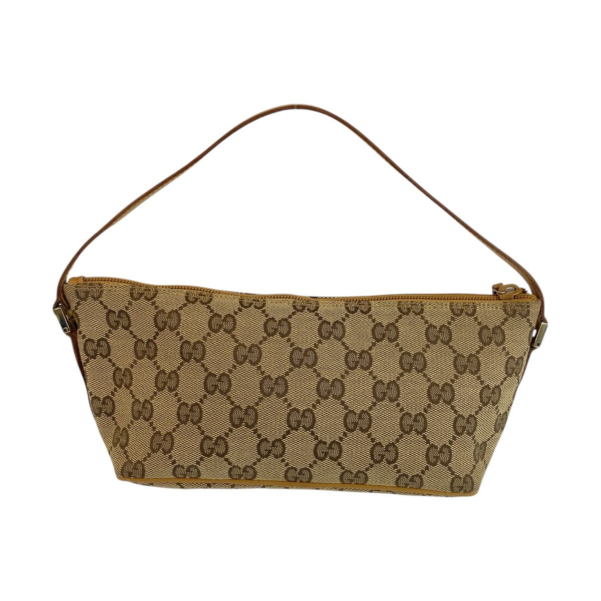 19350
GUCCI グッチ ベージュ ブラウン ゴールド金具 GGキャンバス / レザー 039 1103 ハンドバッグ アクセサリーポーチ レディース ABP38
