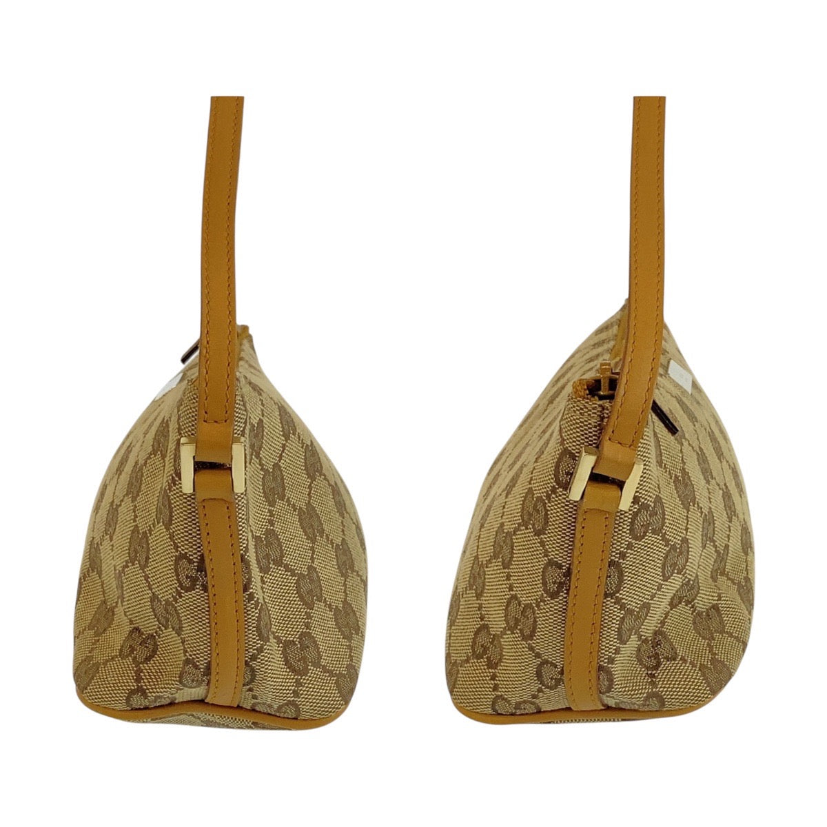 19350
GUCCI グッチ ベージュ ブラウン ゴールド金具 GGキャンバス / レザー 039 1103 ハンドバッグ アクセサリーポーチ レディース ABP38