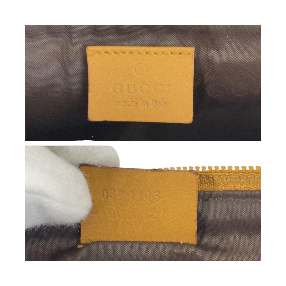 19350
GUCCI グッチ ベージュ ブラウン ゴールド金具 GGキャンバス / レザー 039 1103 ハンドバッグ アクセサリーポーチ レディース ABP38