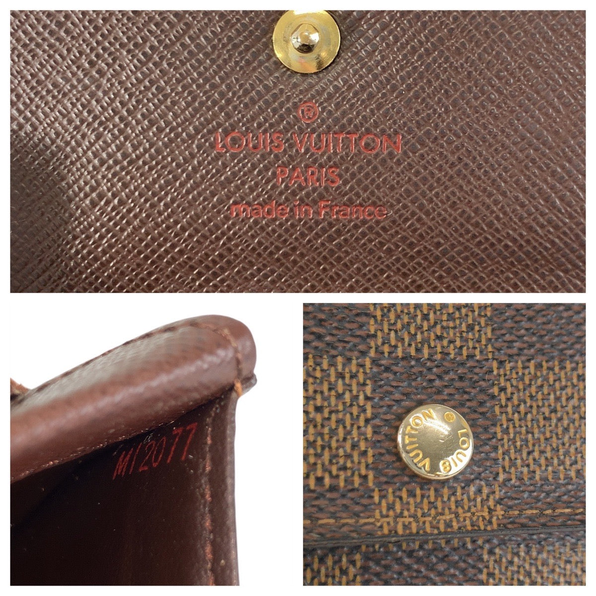 19356
LOUIS VUITTON ルイヴィトン ダミエ ポルトモネ プラ ブラウン ゴールド金具 PVC N61930 コインケース 小銭入れ  メンズ AB13