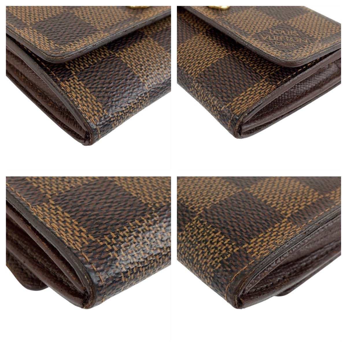 19356
LOUIS VUITTON ルイヴィトン ダミエ ポルトモネ プラ ブラウン ゴールド金具 PVC N61930 コインケース 小銭入れ  メンズ AB13
