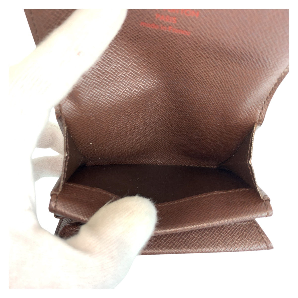 19356
LOUIS VUITTON ルイヴィトン ダミエ ポルトモネ プラ ブラウン ゴールド金具 PVC N61930 コインケース 小銭入れ  メンズ AB13
