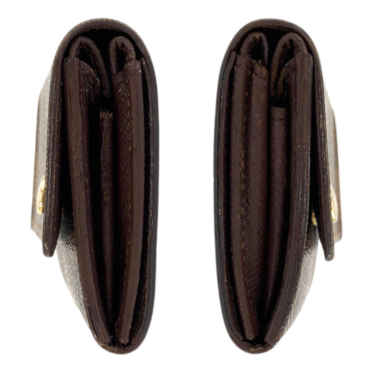 19356
LOUIS VUITTON ルイヴィトン ダミエ ポルトモネ プラ ブラウン ゴールド金具 PVC N61930 コインケース 小銭入れ  メンズ AB13