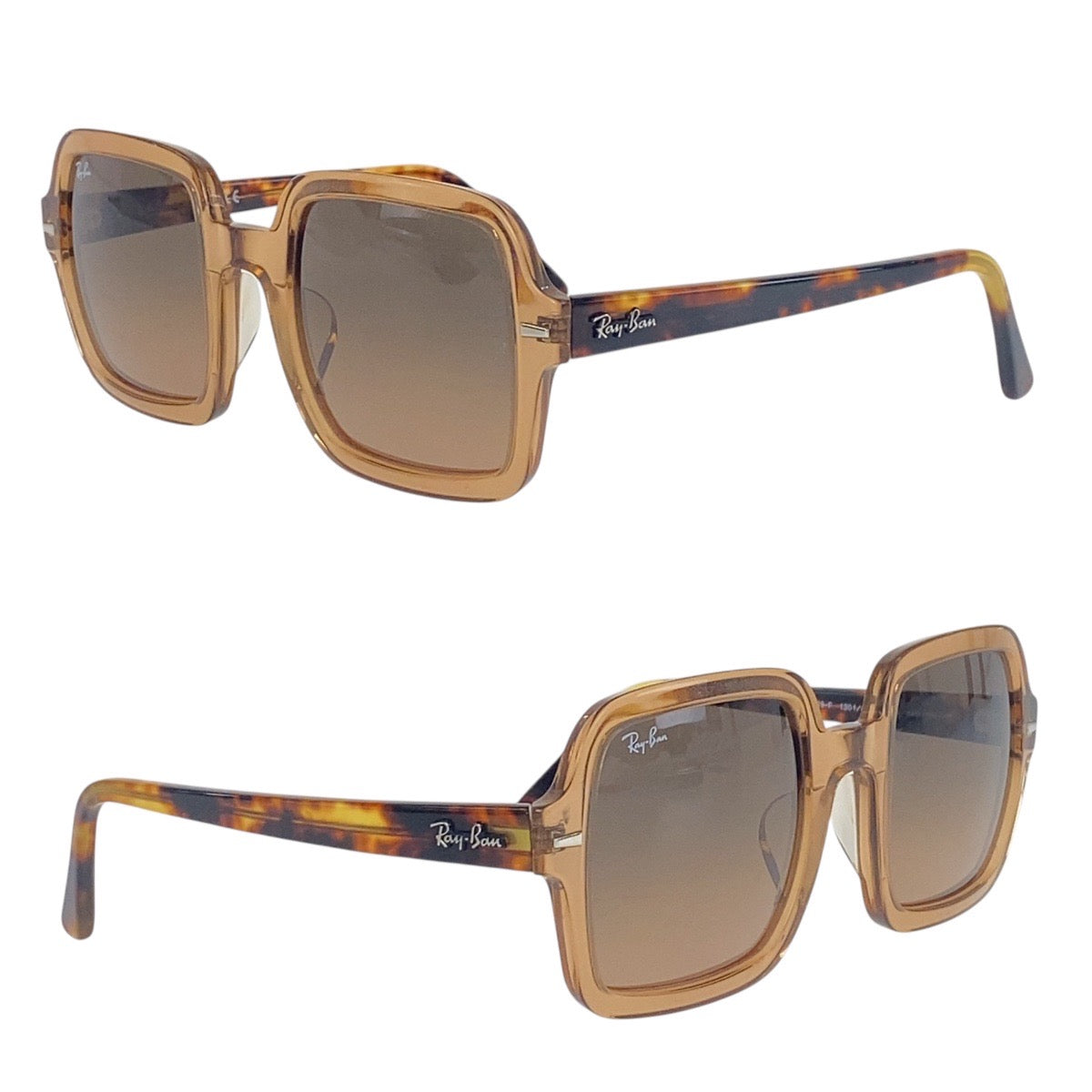 19357
Ray-Ban レイバン ブラウン マルチカラー プラスチック RB2188 1301 43 53□24 サングラス スクエア  レディース AB10