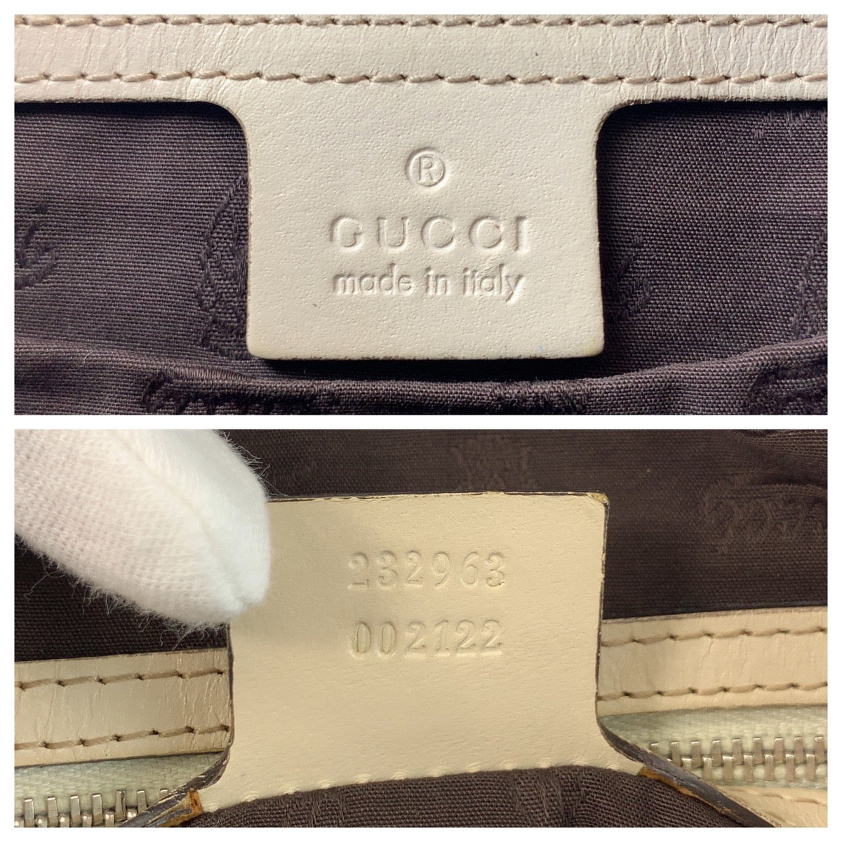 19358
GUCCI グッチ ベージュ アイボリー GGキャンバス / レザー 232963 トートバッグ ショルダーバッグ  レディース AB20