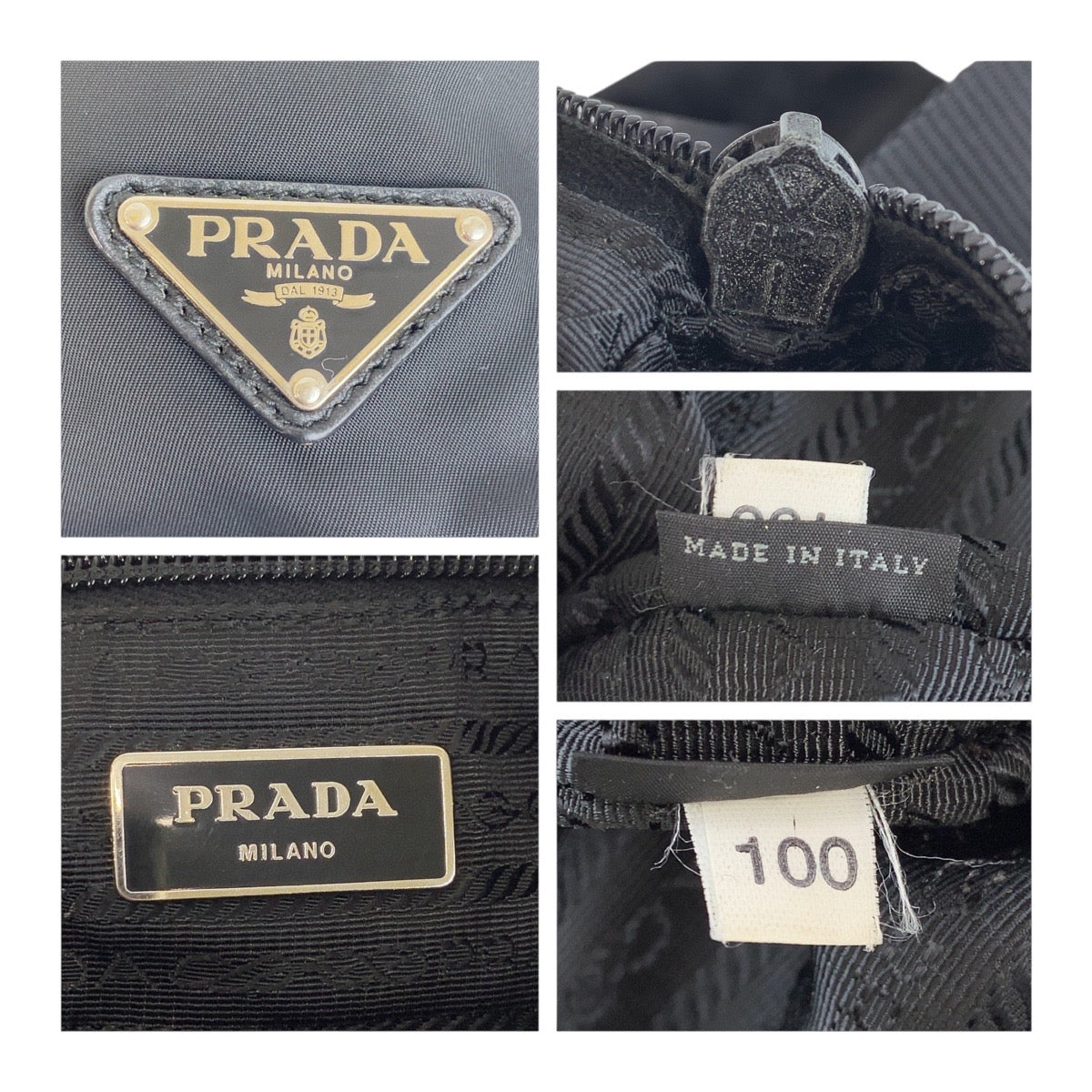 19362
PRADA プラダ テスート 三角ロゴプレート 男女兼用 ブラック 黒 シルバー金具 ナイロン  ショルダーバッグ メッセンジャーバッグ  メンズ AB43