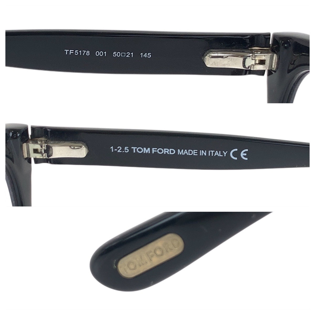19364
TOM FORD トムフォード ブラック 黒 プラスチック TF5178 001 50□21 145 メガネ メガネフレーム 男女兼用  メンズ AB7